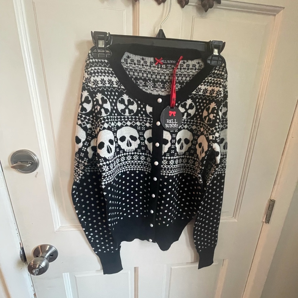 Hell Bunny Clara Skull cardigan
